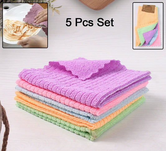 Pack Of 5 Microfiber Cleaning Pochha Super Absorbent Microfiber Cleaning Cloth