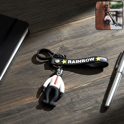Stylish Cartoon Man Figure Keychain (1 Pc)
