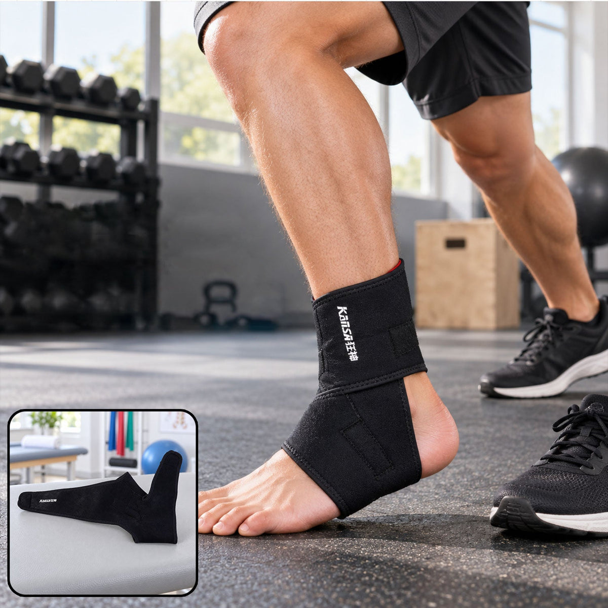 Adjustable Ankle Support Brace With Wrap Strap For Everyday Comfort Wear (1 Pc)