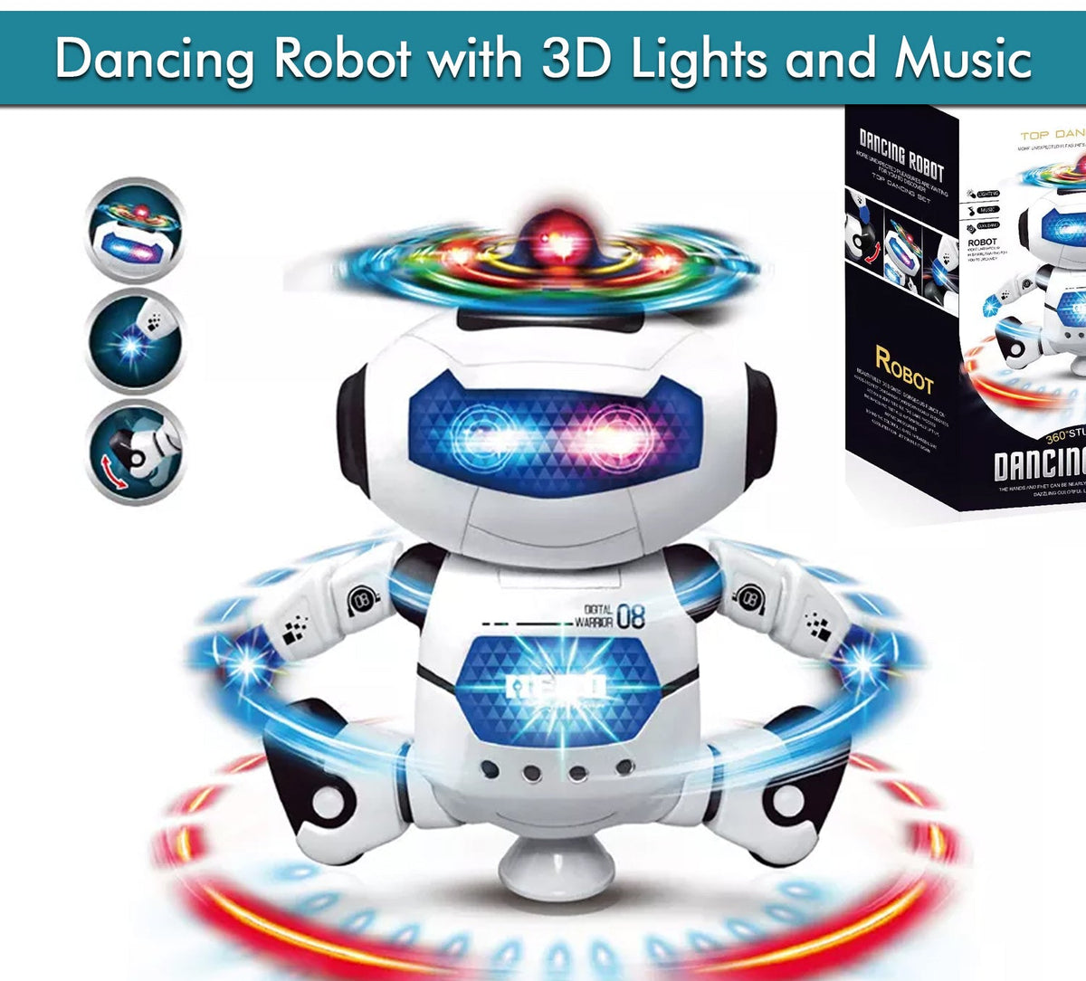 Dancing Robot With 3d Lights And Music.