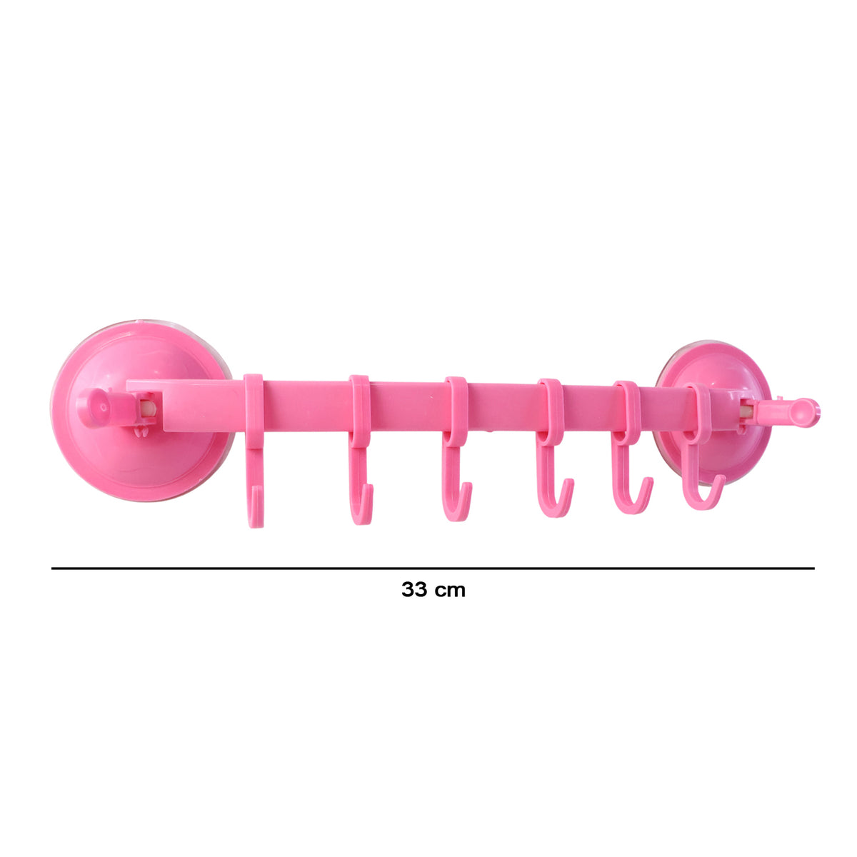 Multipurpose Wall-mounted Plastic Hanging Rack (6 Hook 1 Pc)