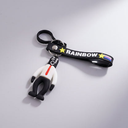 Stylish Cartoon Man Figure Keychain (1 Pc)