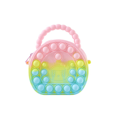 Rainbow Round Silicone Pop It Coin Purse (1 Pc)