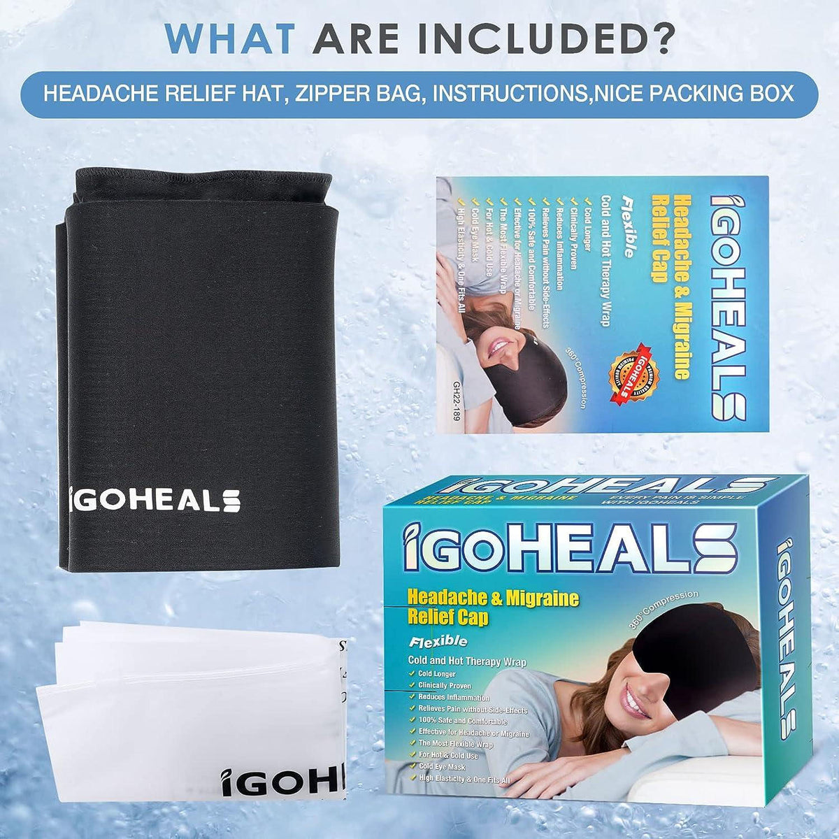 Hot  Cold Therapy Headache Relief Cap (1 Pc)