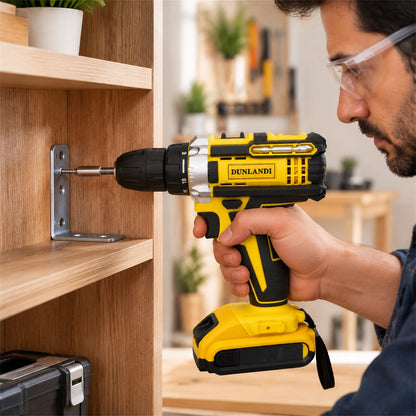 Cordless Drill Machine Kit 20v With 2 Batteries Charger And Bits Case (1 Set)