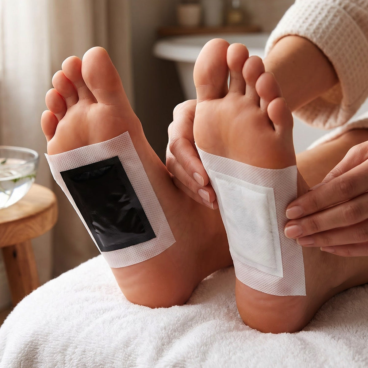 Kinoki Herbal Cleansing Foot Pads With Adhesive Sheets For Overnight Use (1 Set)