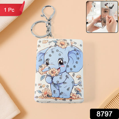 Foldable Mirror Keychain  (1 Pc)