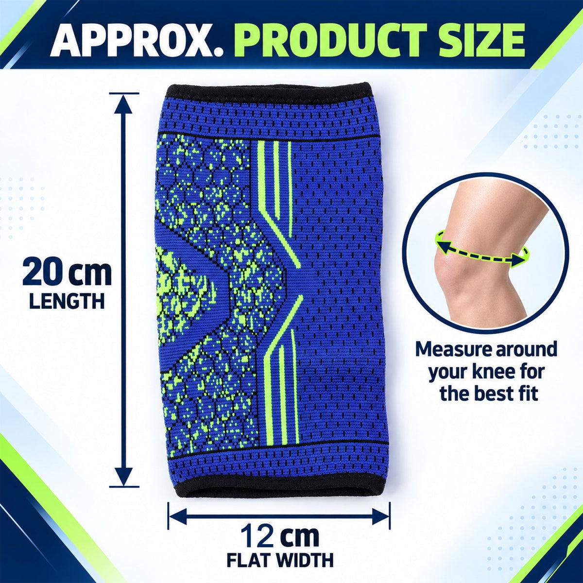 Sports Knee Support Sleeve With Flexible Knit For Everyday Comfort Wear (1 Pc)