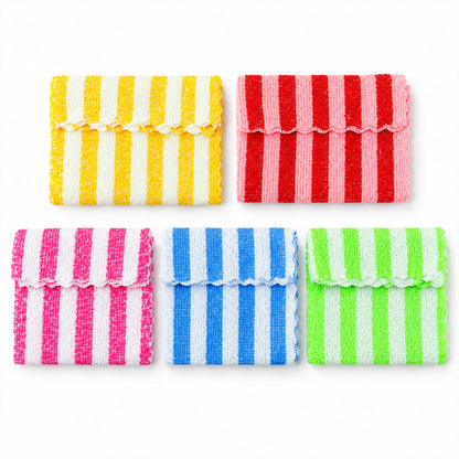 Striped Microfiber Kitchen Cleaning Cloths For Home (5 Pc Set 28x28 Cm)