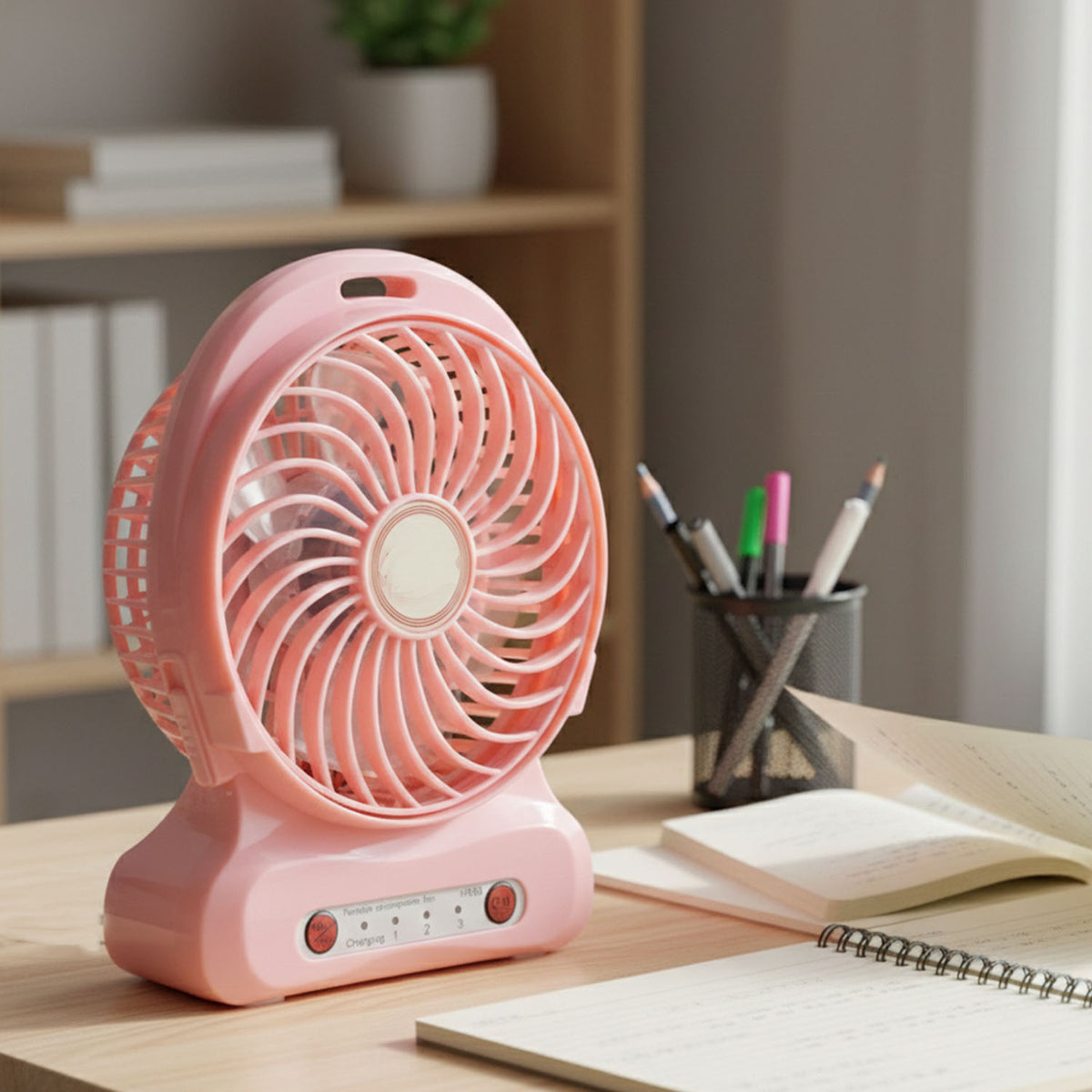 Portable Usb Rechargeable Desk Fan (1 Pc)