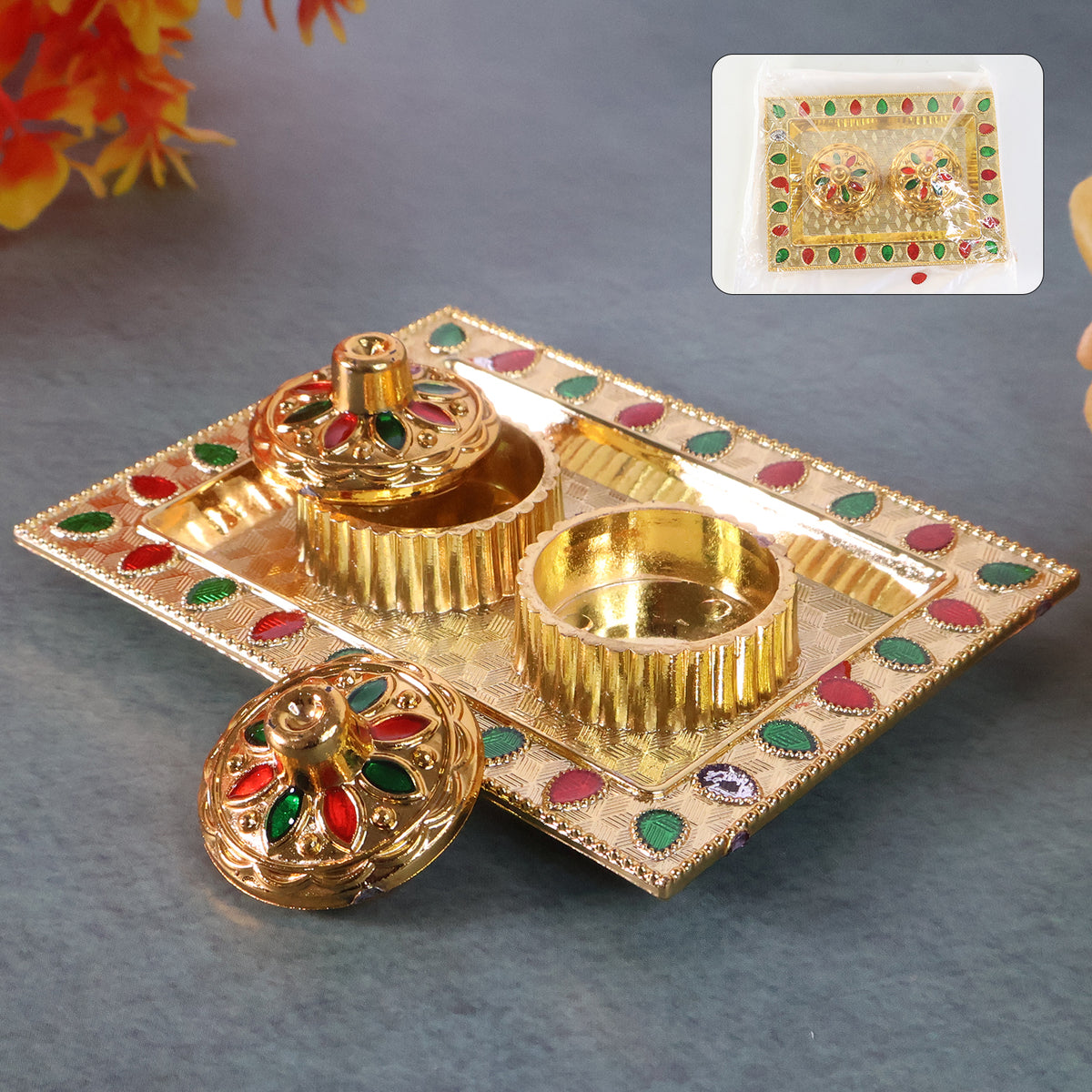 Meenakari Rolichawal Pooja - (1 Pc)