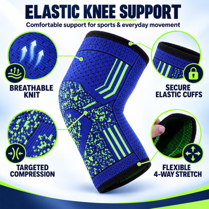 Sports Knee Support Sleeve With Flexible Knit For Everyday Comfort Wear (1 Pc)