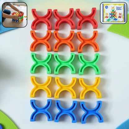 Balanced Block Colorful Interlocking Stacking Toy (1 Set)