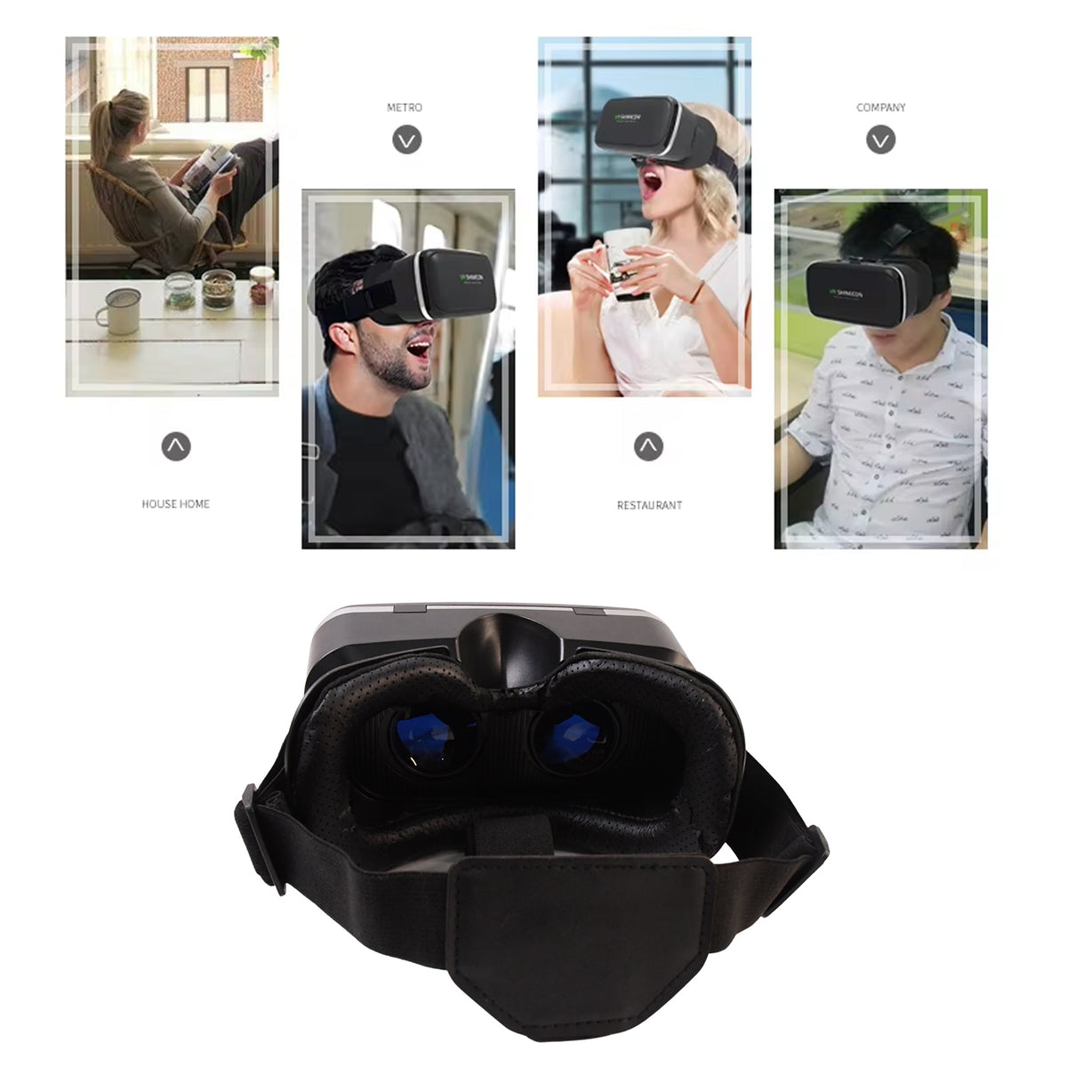 Vr Virtual Reality 3d Glasses Headset (1 Pc)