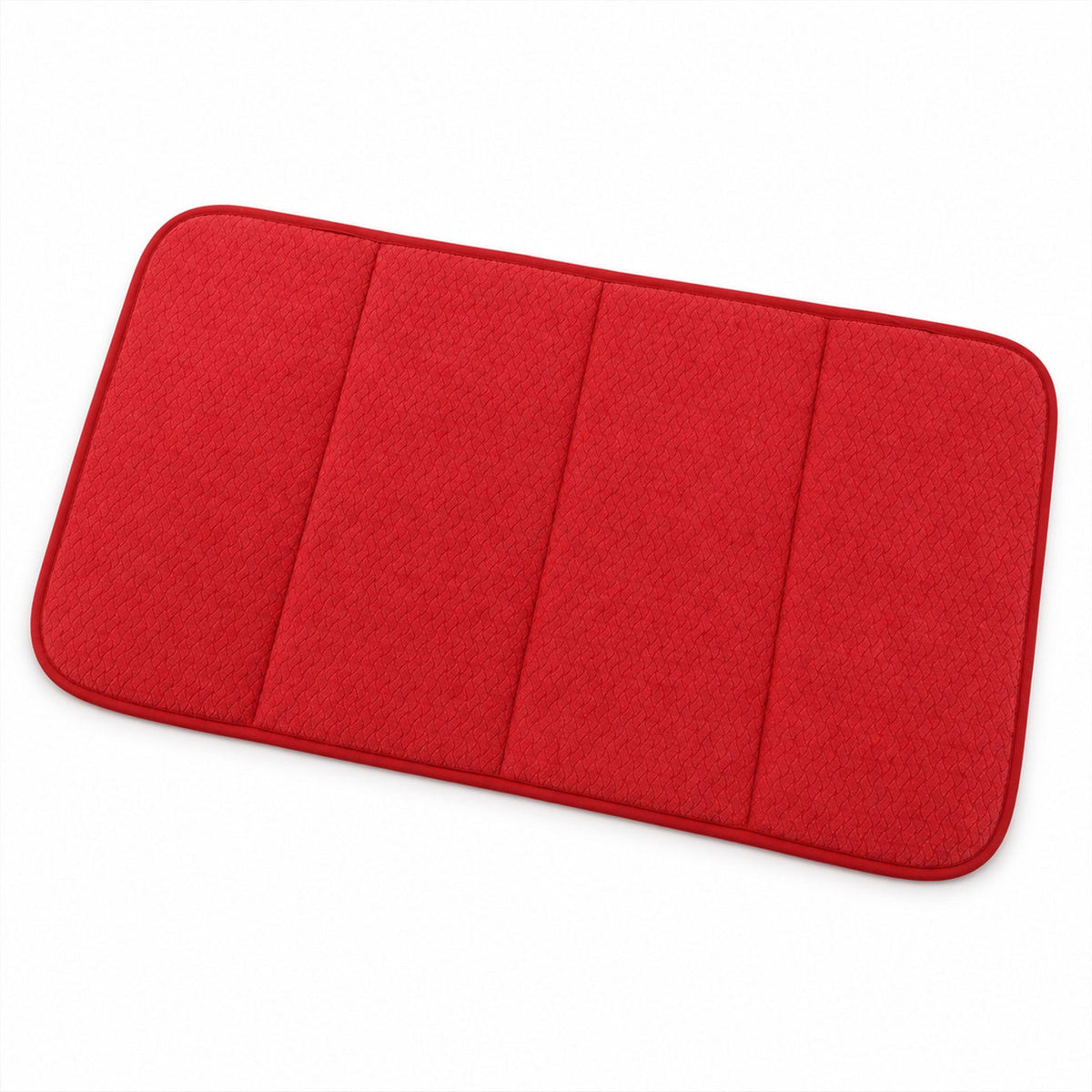 Padded Bathroom Floor Mat With Textured Top And Mesh Back (1 Pc 70x40 Cm)