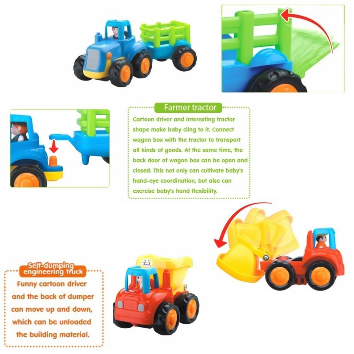 Funwoods Construction Vehicle Toy Set For Kids  (4 Pc)