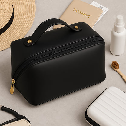 Premium Travel Makeup  Toiletry Organizer Pouch With Zipper  Handle(1 Pc)