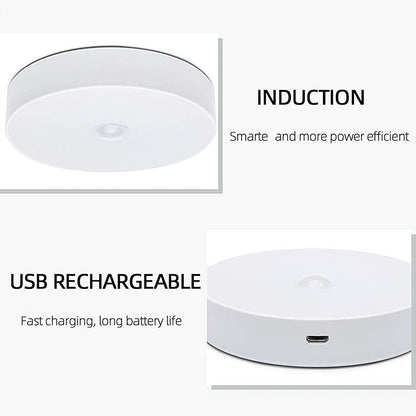 8 Led Night Lights With Usb Charging  Double-sided Adhesive Pads(1 Pc)