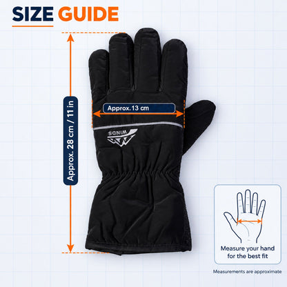 Multipurpose Winter Hand Gloves With Plush Lining And Textured Grip (1 Pair Mix Color)