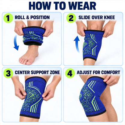 Sports Knee Support Sleeve With Flexible Knit For Everyday Comfort Wear (1 Pc)